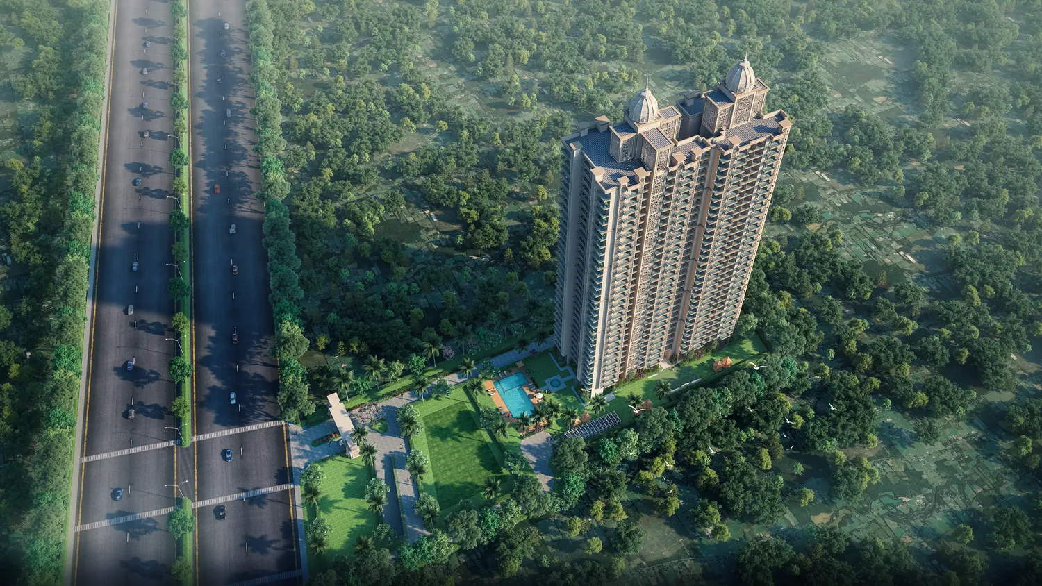 Aerial view of Nirmal Heights