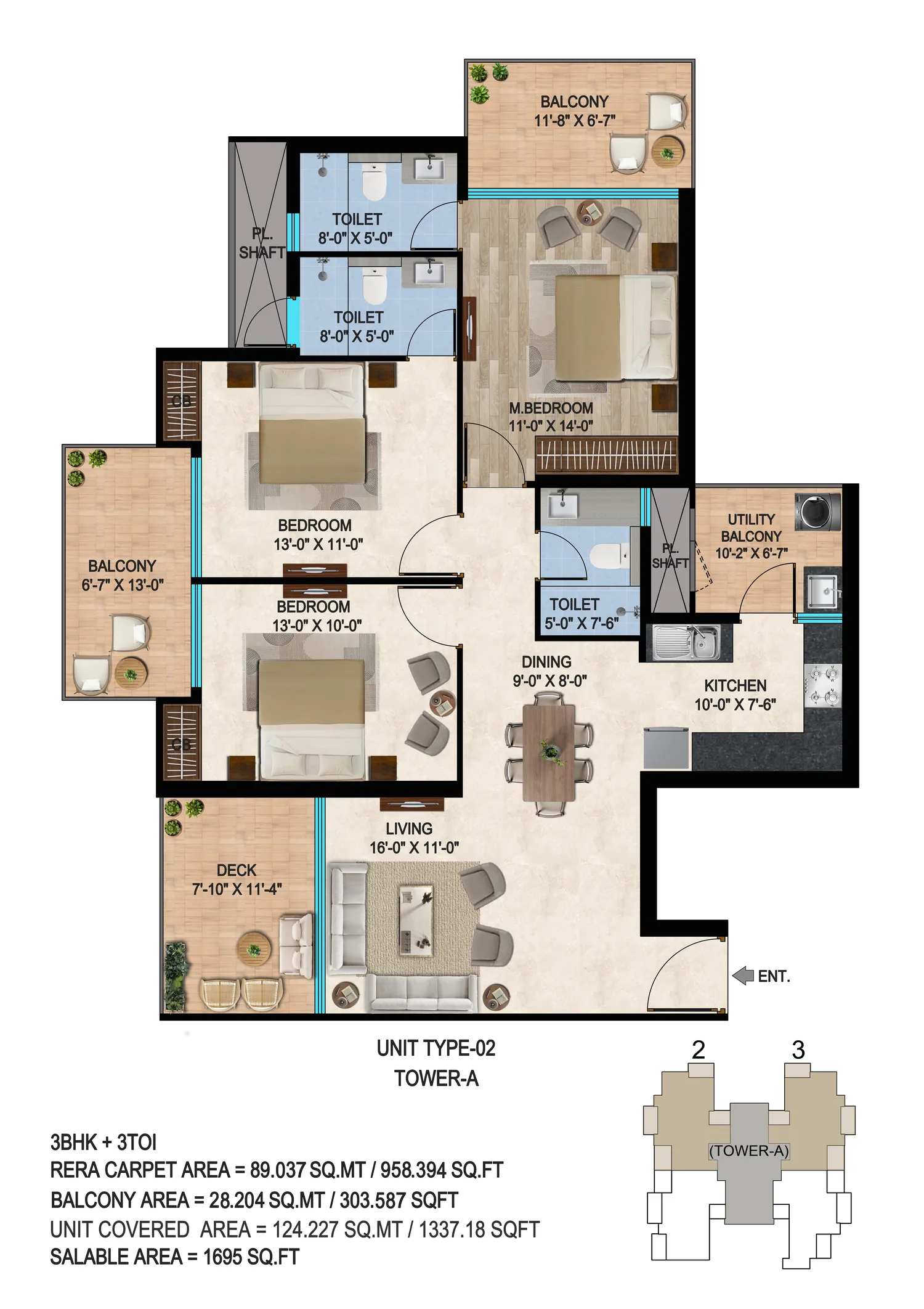 Tower A Unit Type 02 floor plan