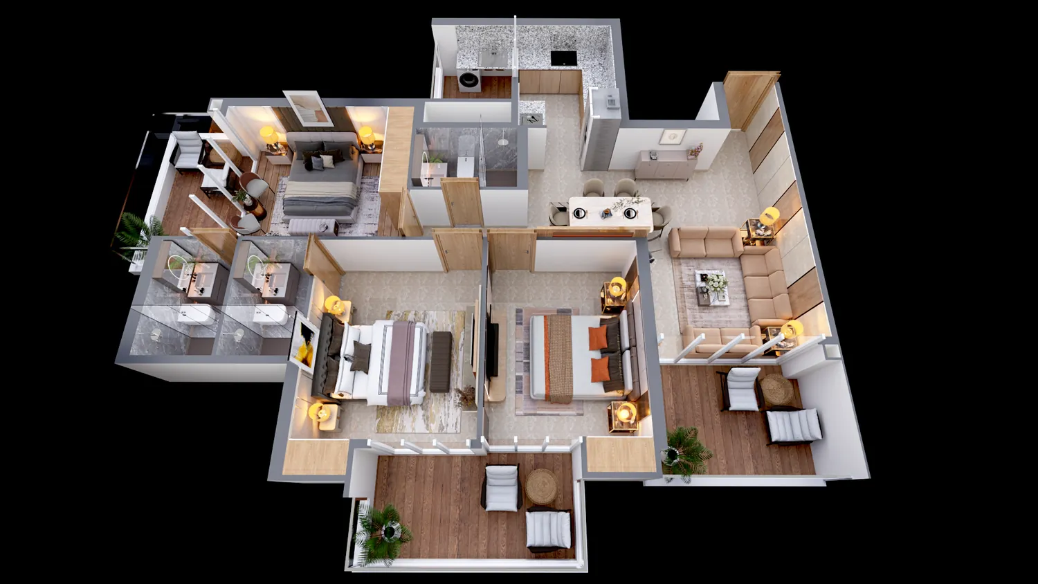 Tower A residence living space