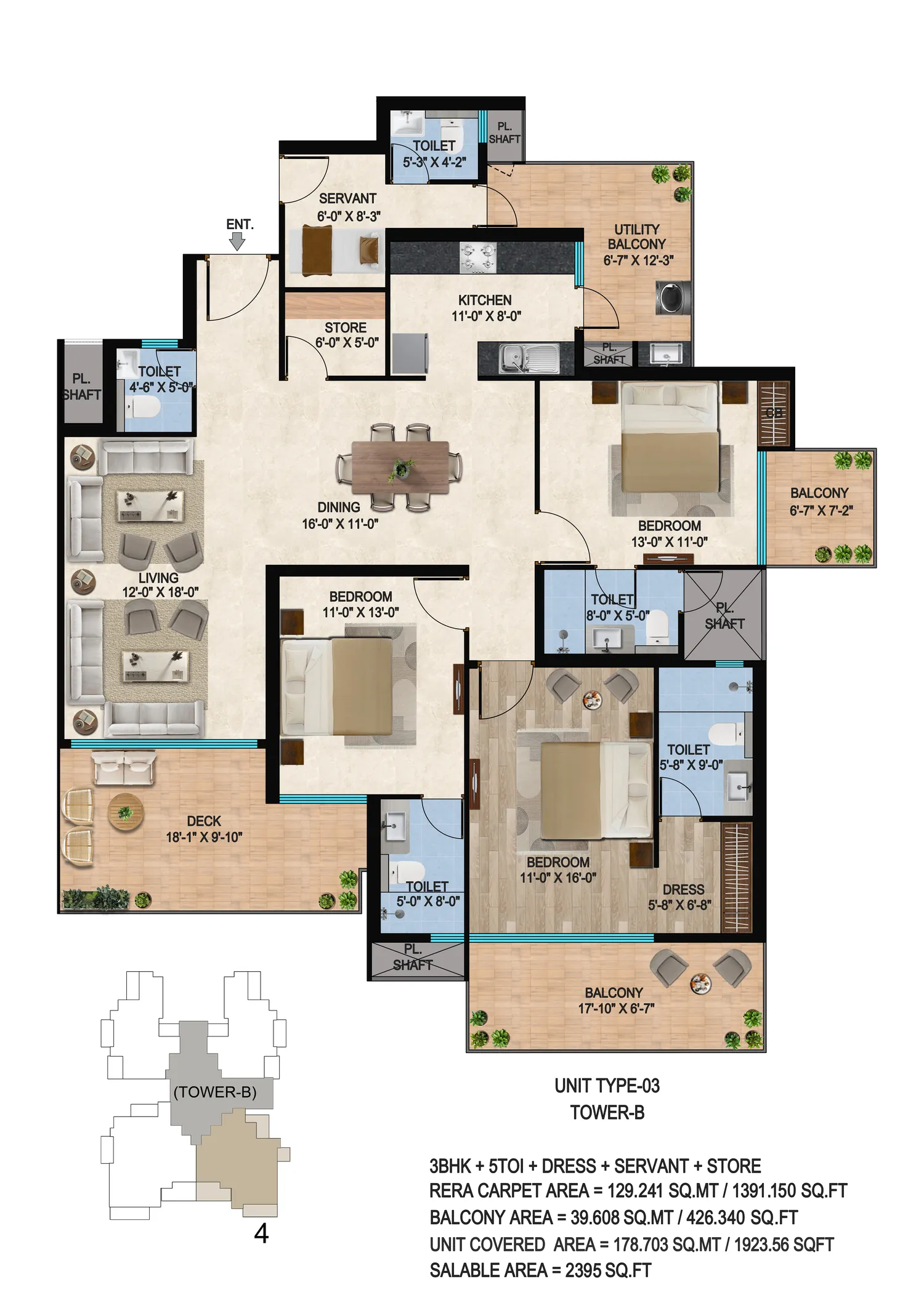 Tower B Unit Type 03 floor plan
