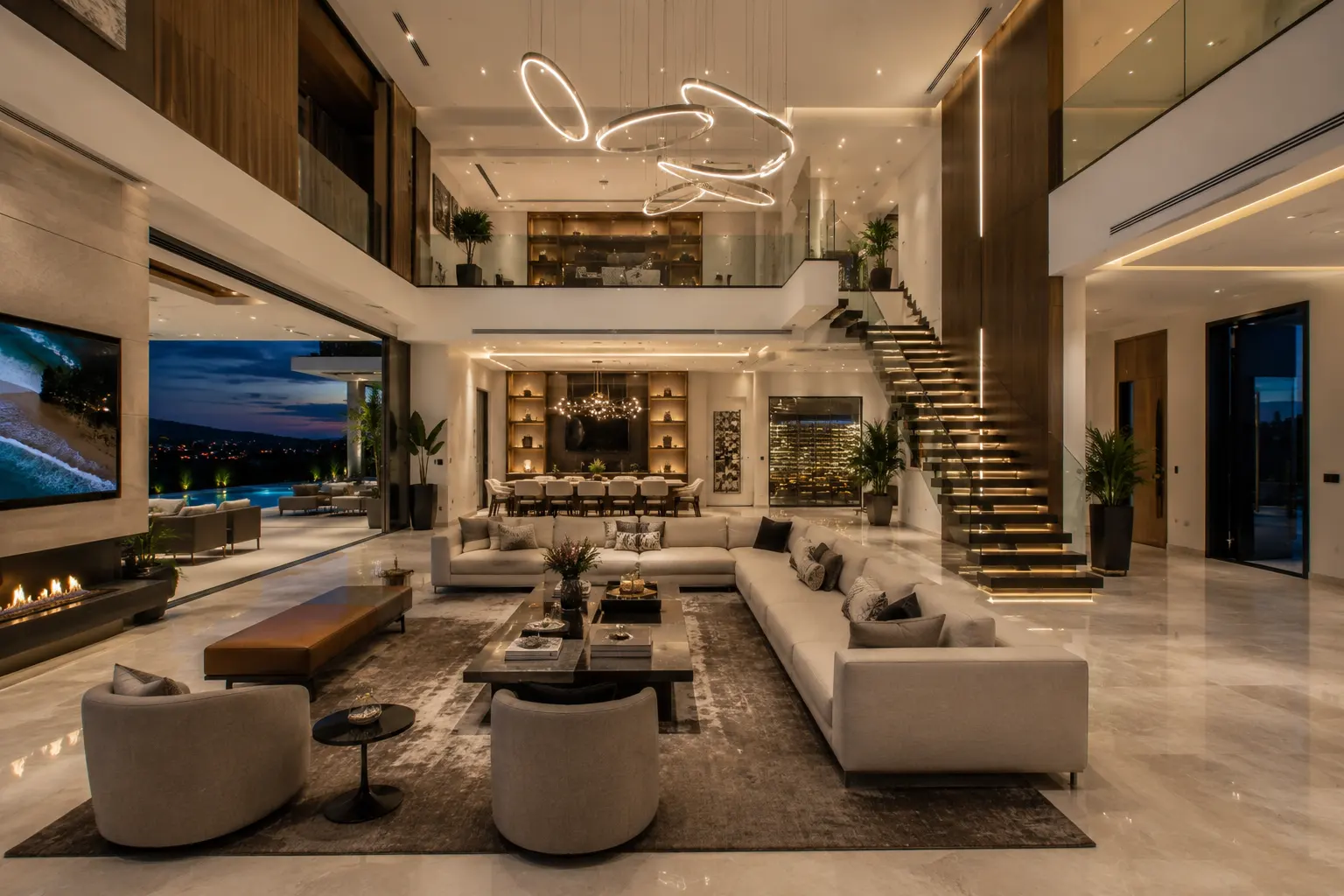 Luxury villa pool and leisure setting