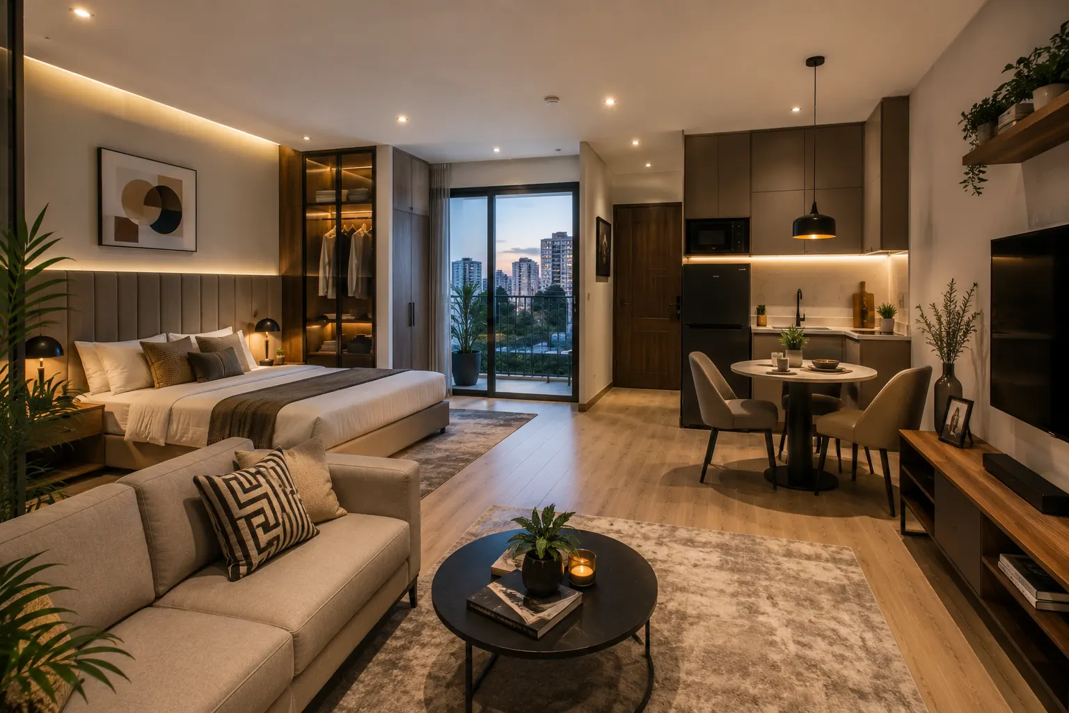 Premium studio apartment exterior concept